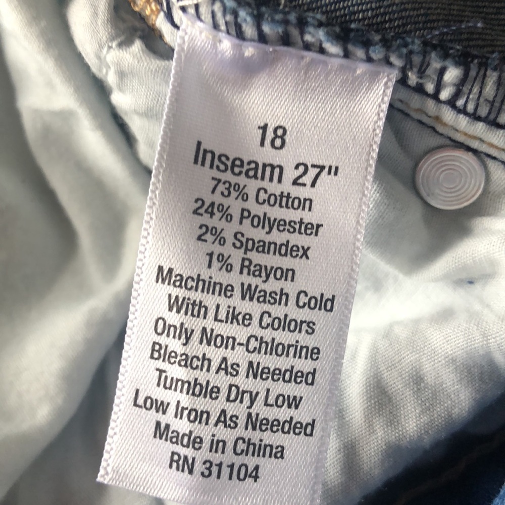NWT True Craft Original Handcrafted Southern Design Jeans 18 curvy dark blue - Picture 7 of 12